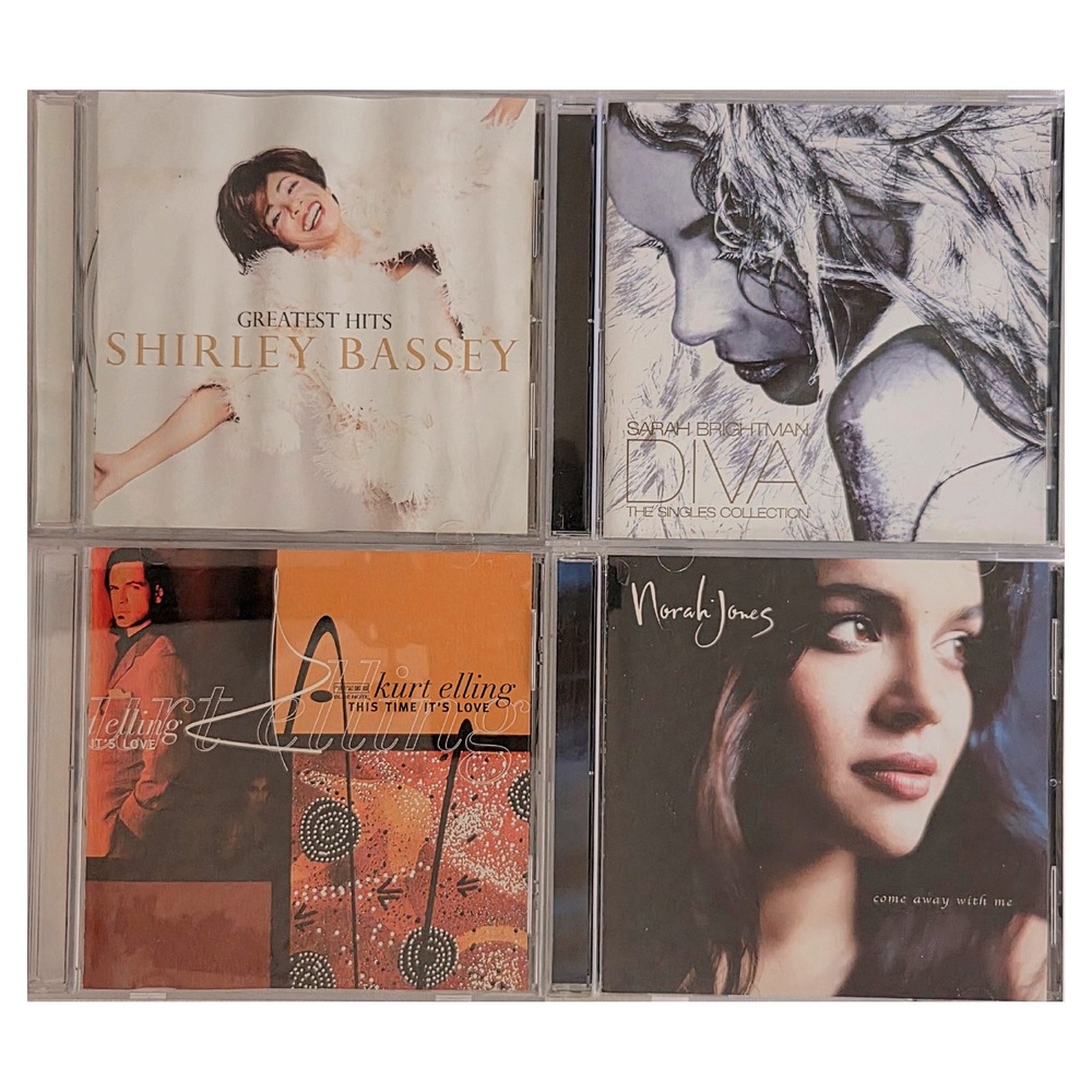 Shirley Bassey Sarah Brightman Norah Jones Kurt Elling Vocal Jazz Pop 4 CD Lot